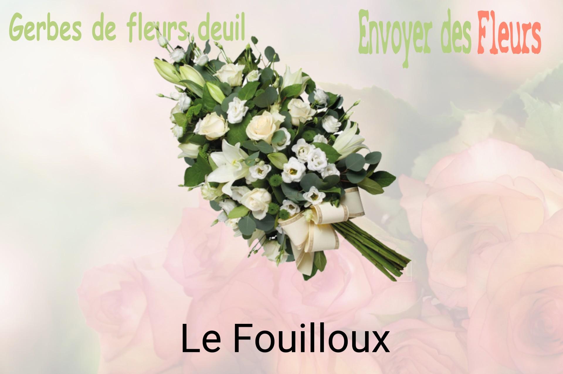 Gerbe de fleurs de deuil livrée à Le Fouilloux